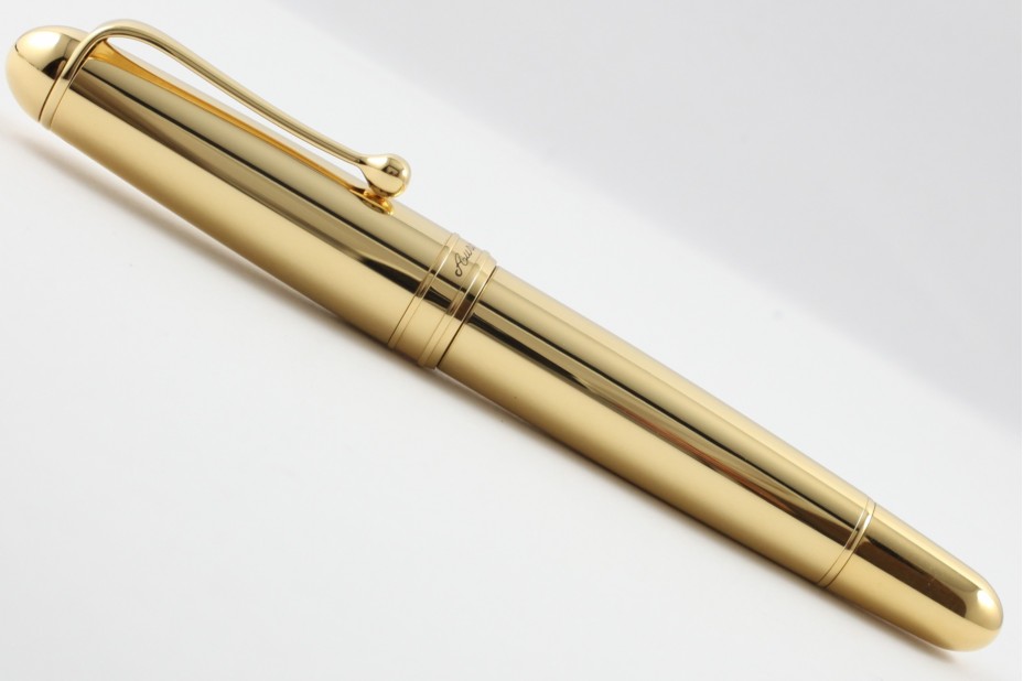 Aurora Limited Edition 88 Anniversary Gold Plated Fountain Pen with Flexible F nib