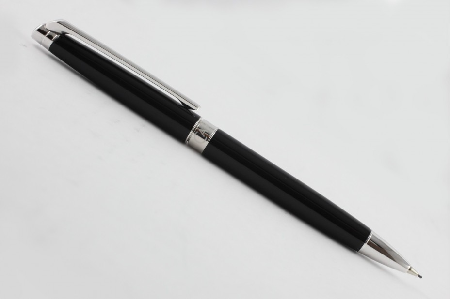 Caran D`Ache Leman Slim Black Ebony with Rhodium Trim Mechanical Pencil