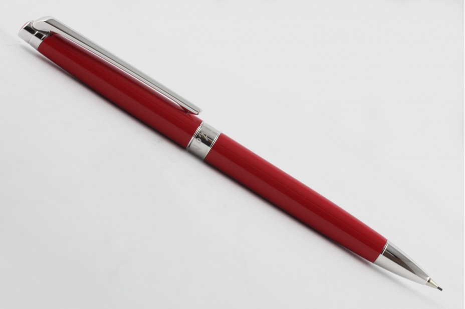 Caran D`Ache Leman Slim Scarlet Red with Rhodium Trim Mechanical Pencil