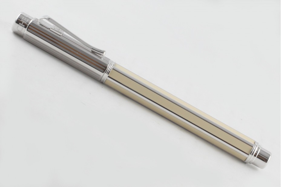 Caran D`Ache Varius Ivory Chinese Lacquer Silver Plated Rhodium Coated Roller Ball Pen