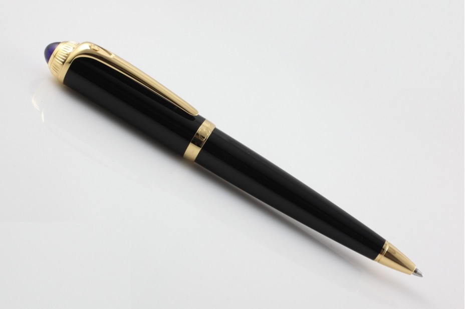 Cartier Roadster ST240005 Black Gold Trim Ball Pen