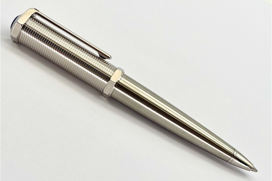 Cartier OP000152 Santos-Dumont Screw Thread Metal Body Palladium Ball Pen