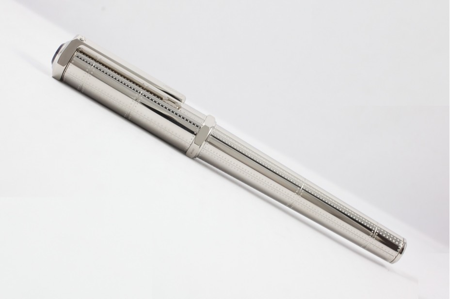 Cartier Santos  Dumont OP000089 Rivet Motif in Metal with Palladium Finish Roller Ball Pen