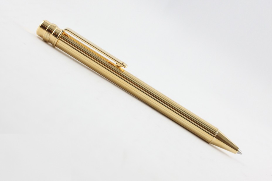 Cartier Santos OP000140 Godrons Gold Ballpoint Pen