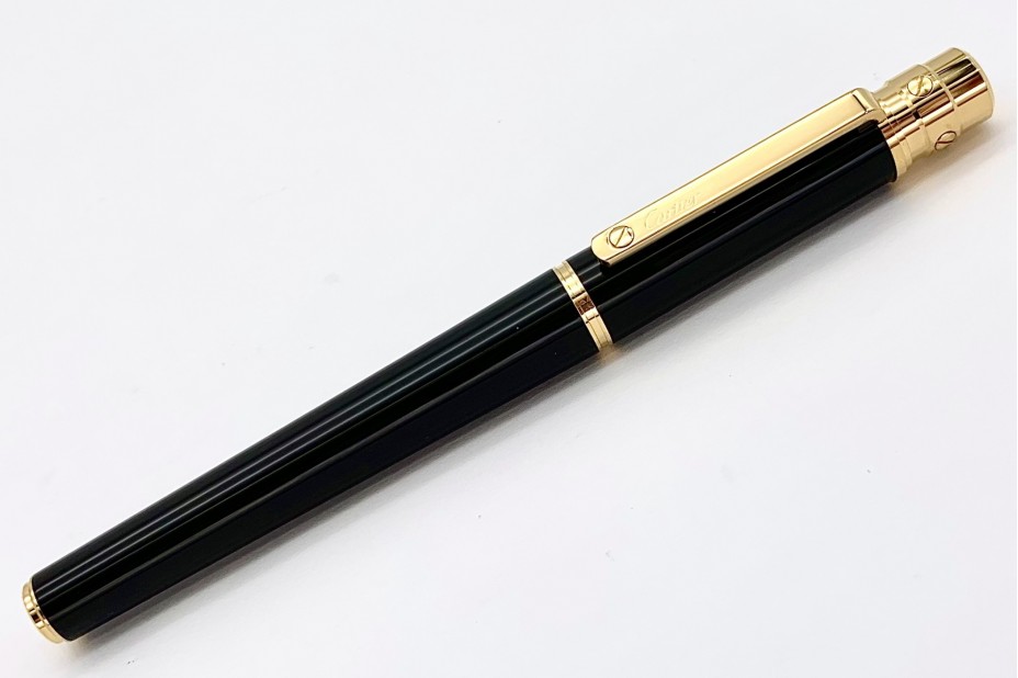 Cartier OP000132 Santos de Cartier Large Composite and Gold Finishes Roller Pen