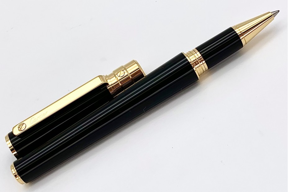 CROP000131 - Santos de Cartier ballpoint pen - Large model, composite, gold  finish - Cartier