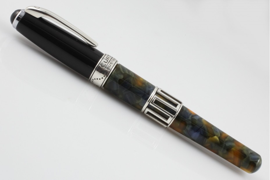 Curtis Dream Writer Maze Blue Granite-Black Roller Ball Pen