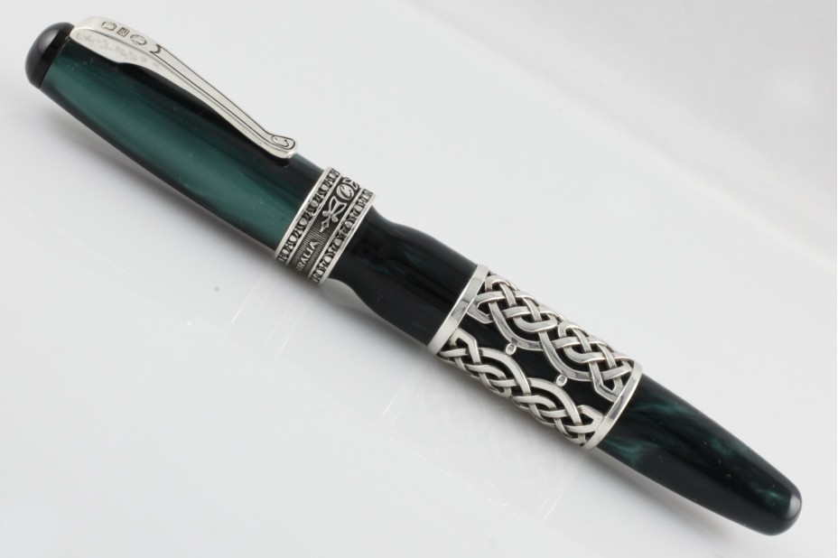 Curtis Luxury Classic Celtic Green Velvet Roller Ball Pen