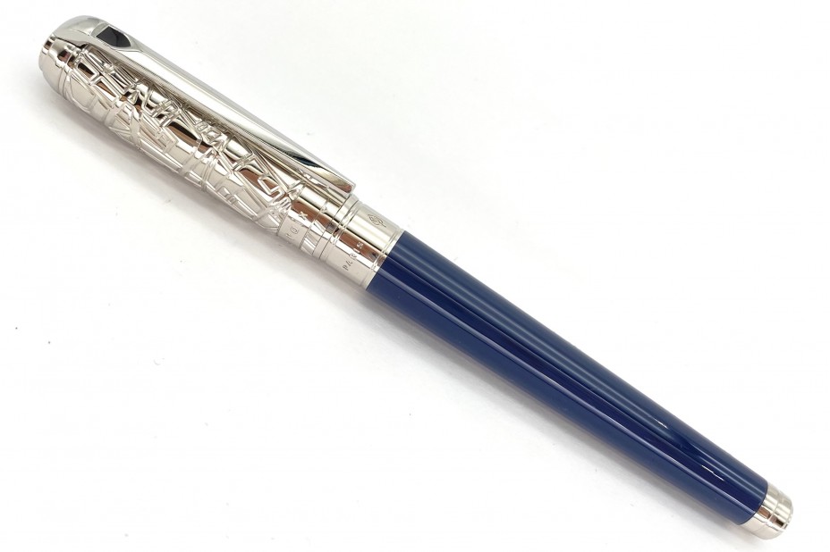 ST Dupont Line D Paris Blue - Palladium Roller Ball Pen