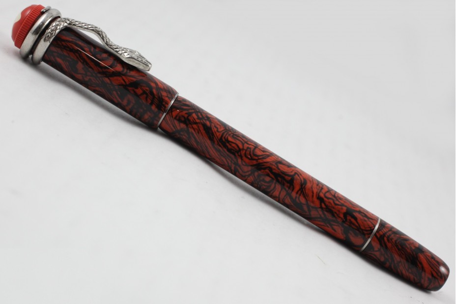 Montblanc MB.119853 Special Edition Heritage Rouge et Noir Serpent Marble Rollerball Pen