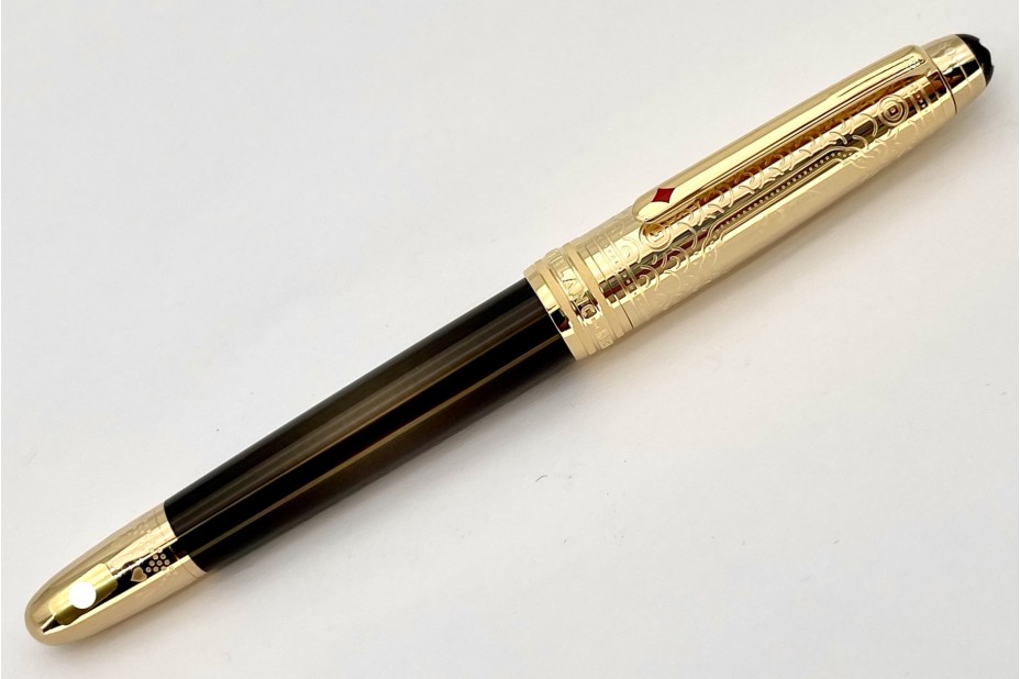 Montblanc MB128471 Meisterstück Around the World in 80 Days Doue Classique 145 Fountain Pen (Dark Grey)