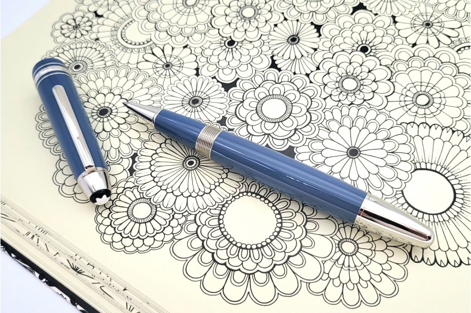 Montblanc MB129394 Meisterstuck 162 Glacier LeGrand Blue Roller Ball Pen