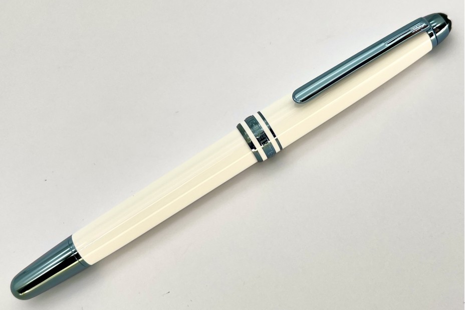 Montblanc MB129400 Meisterstuck 163 Glacier Classique White Roller Pen