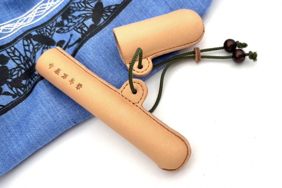 Nakaya Leather Pen Case with Maccha Green String