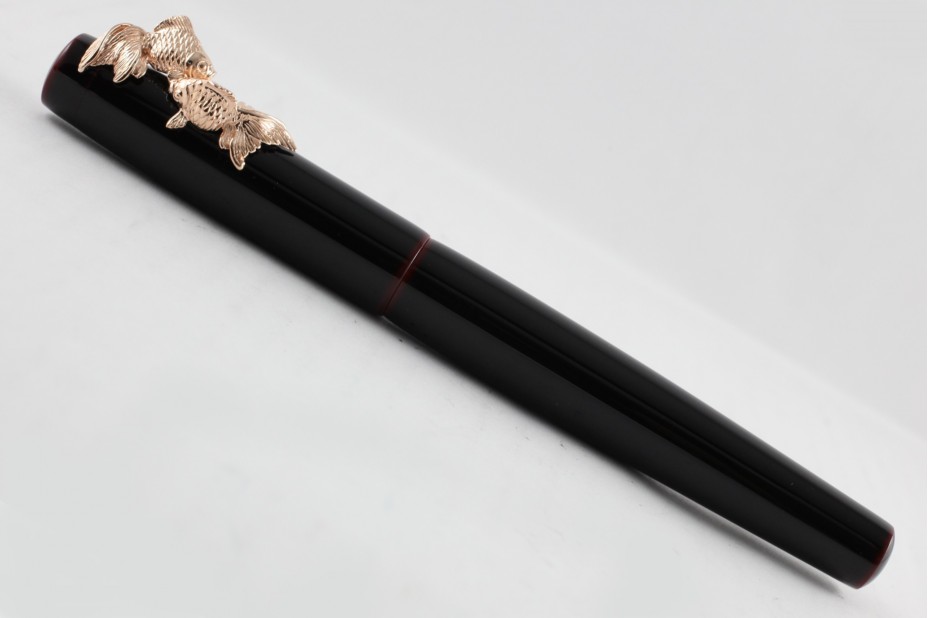 Nakaya Neo Standard Writer Kuro Tamenuri Fountain Pen with Goldfish Stopper