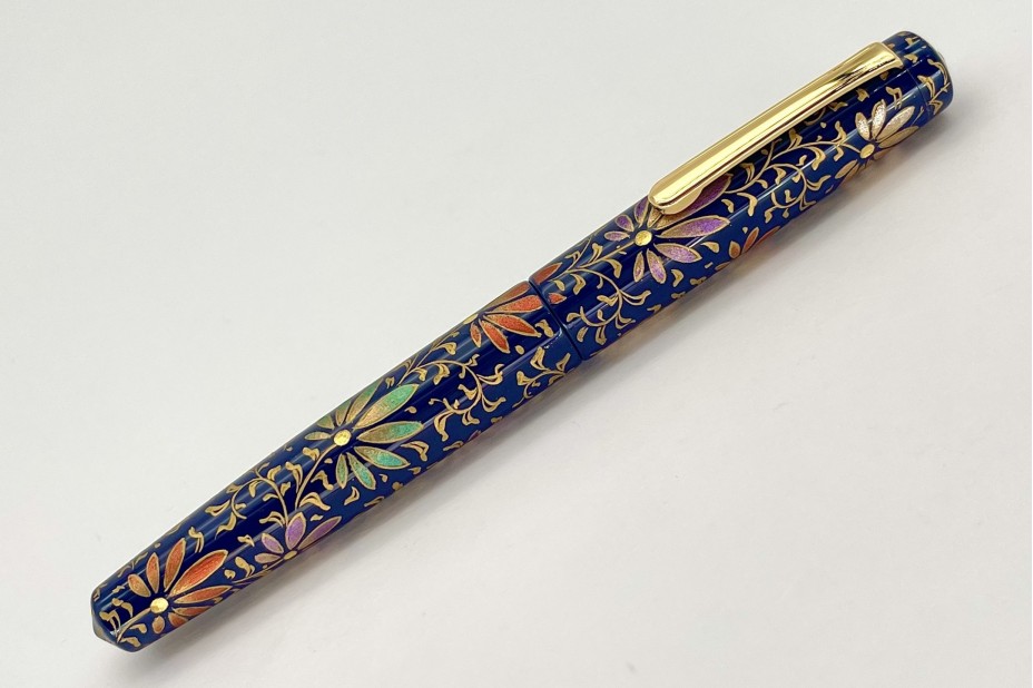 Nakaya Piccolo Long Writer Chinkin Palmet Kikyo Coloured Powders (Colorful Lines 1) Fountain Pen