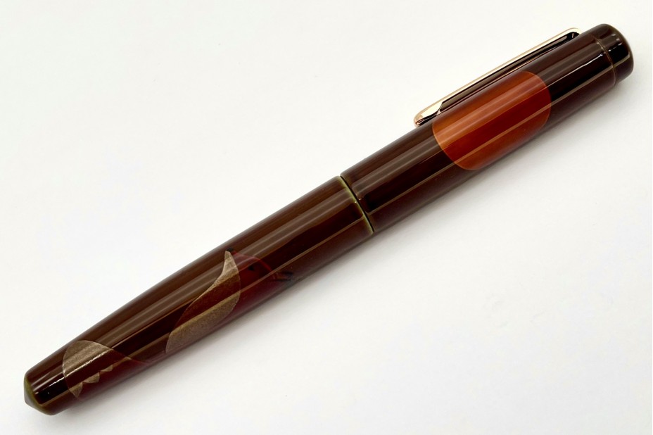 Nakaya Piccolo Long Writer Tame Sukashi A Fox with the Harvest Moon Fountain Pen