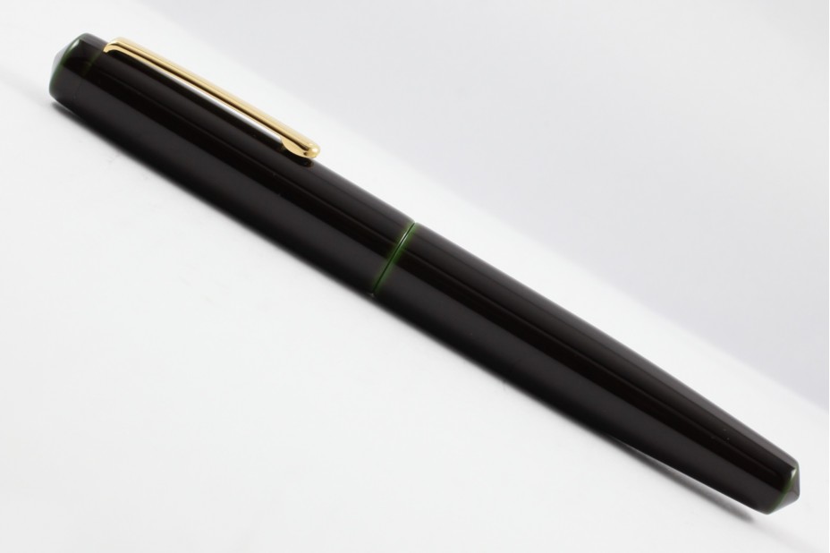 Nakaya Piccolo Long Writer Midori Tamenuri with Olive Green Fountain Pen