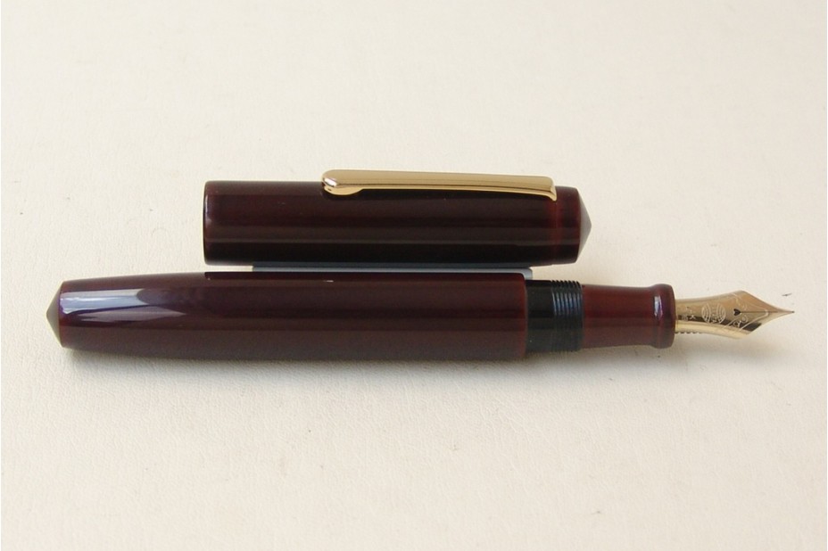 Nakaya Piccolo Long Writer Aka-Tamenuri Fountain Pen