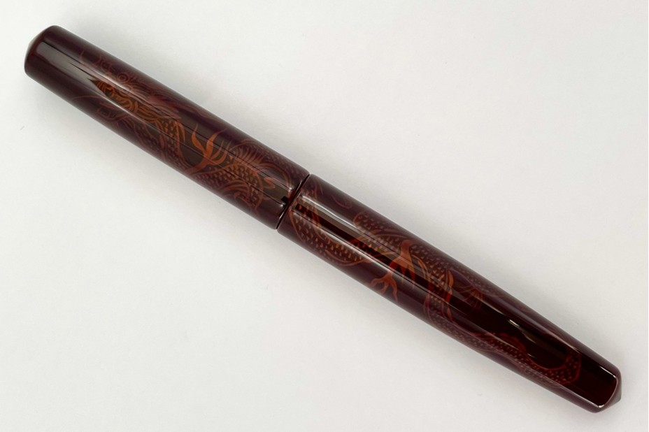 Nakaya Piccolo Long Cigar Tamesukashi Ascending Dragon Fountain Pen