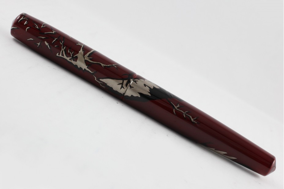 Nakaya Piccolo Long Cigar Yako maki-e Karasu Kite and Crow from Yosa Buson Fountain Pen