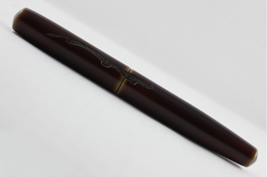 Nakaya Piccolo Long Cigar Negoro Style Nuno Kise Hon Kataji Heki Tamenuri Fountain Pen