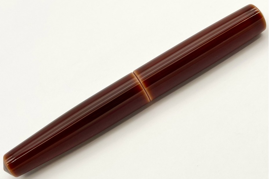 Nakaya Piccolo Cigar Toki-Tamenuri Fountain Pen, Pink Gold #EF Nib, Cherry Blossom Stopper