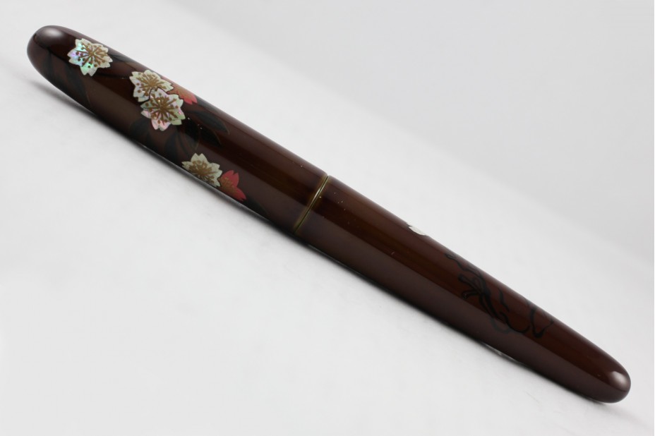 Nakaya Portable Cigar Yako maki-e A Frog with Cherry Fountain Pen