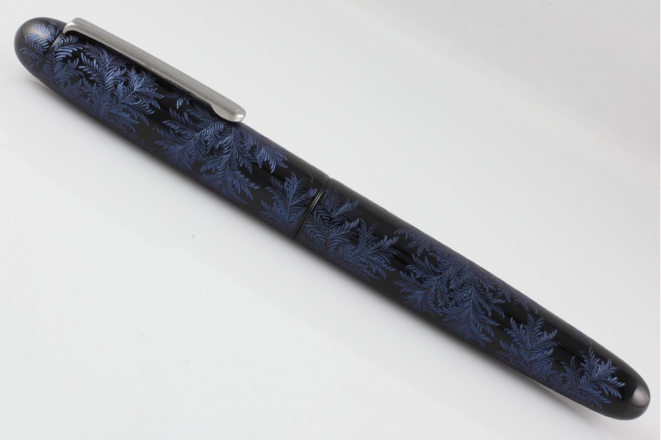 Nakaya Portable Writer Chinkin Shinobu Black Blue Fountain Pen