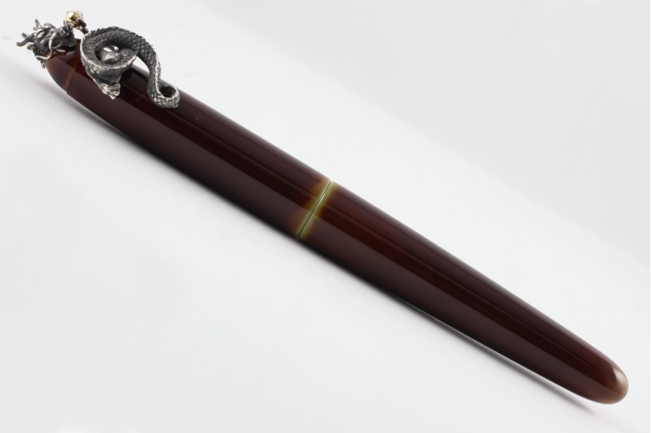 Nakaya Portable Writer Heki Tamenuri Fountain Pen with Dragon 2 Stopper