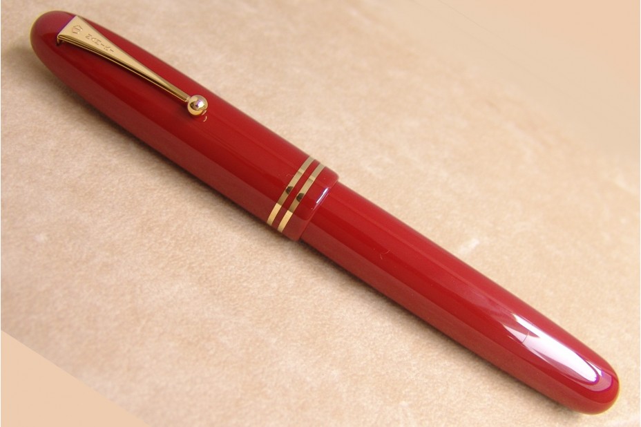 Namiki Emperor Size Vermilion Roiro Urushi Lacquer with Ring Fountain Pen