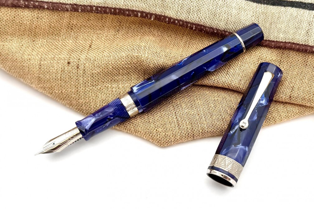 OMAS Paragon Fountain Pen in Blue Royale with Silver Trim