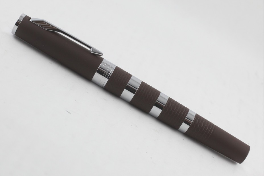 Parker Ingenuity Large Brown Rubber and Metal Chrome Trim 5th Technology Mode Pen