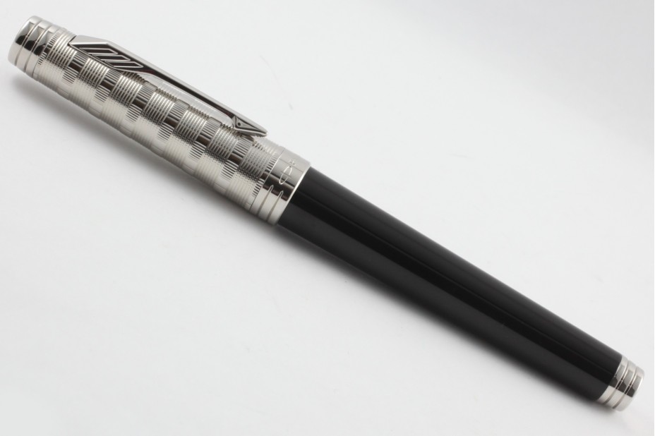 Parker Premier Cust Black ST Roller Ball Pen