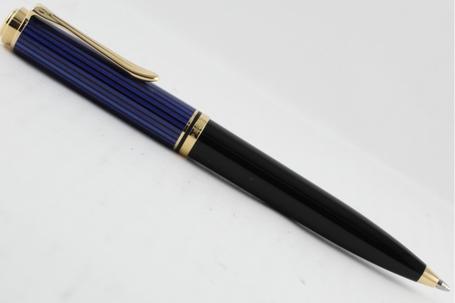 Pelikan Souveran K600 Black and Blue Ball Pen (New Logo)