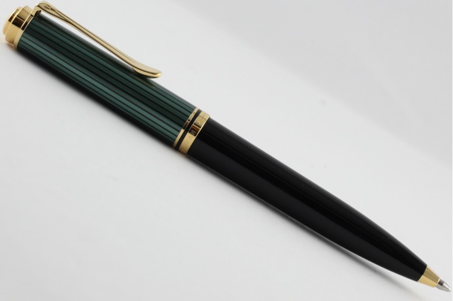 Pelikan Souveran K600 Green and Black Ball Pen(New Logo)
