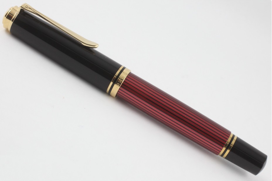 Pelikan Souveran M600 Black Red Fountain Pen (New Logo Gold-Top)