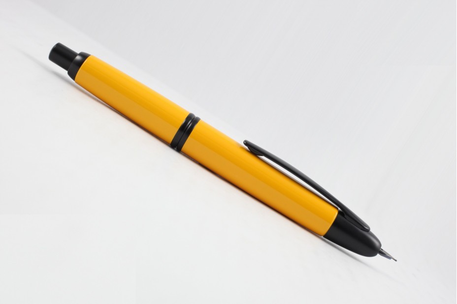 Pilot Capless Yellow with Matte Black Trim Fountain Pen