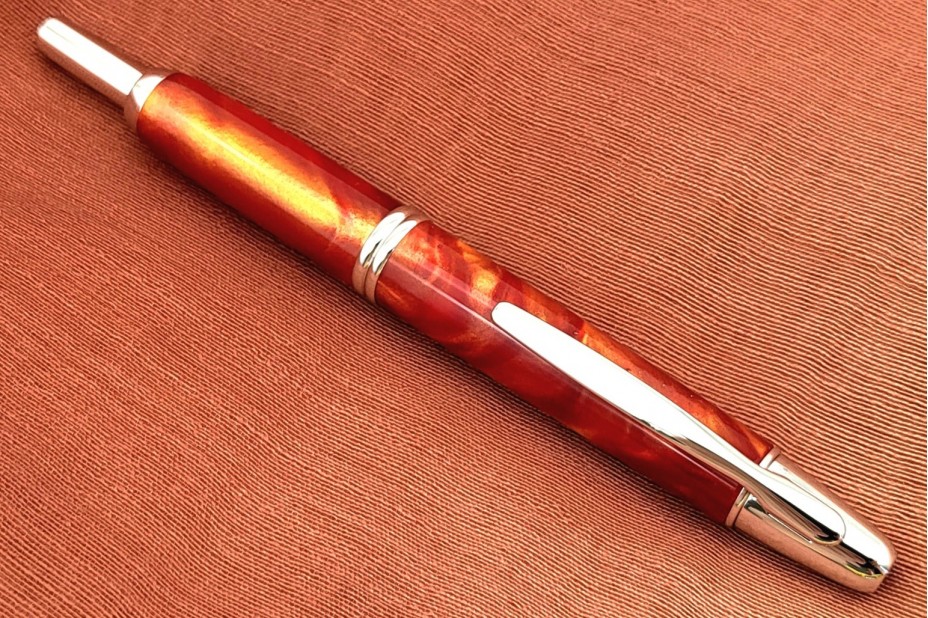 Pilot Capless Vanishing Point SE Marble Orange Fountain Pen