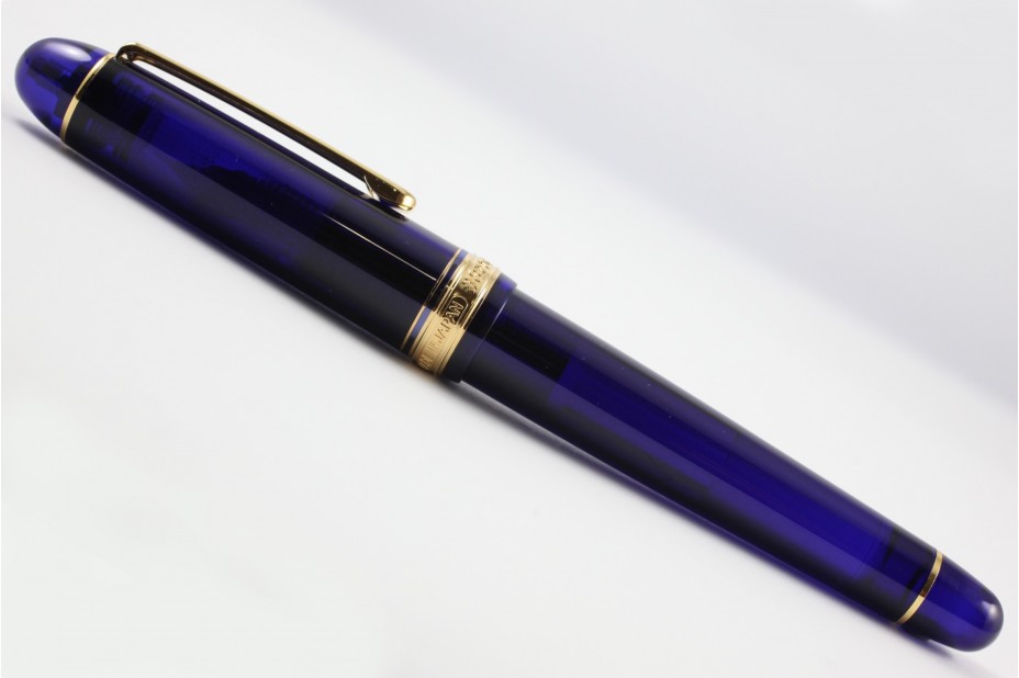 Platinum 3776 Century Chartres Blue Gold Trim Fountain Pen