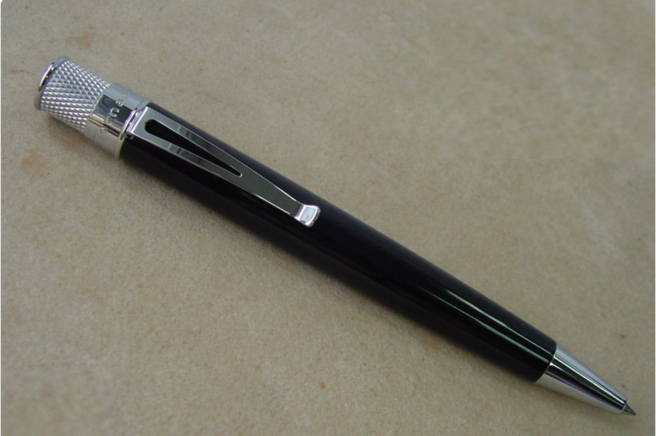 Retro 1951 Tornado Black Roller Ball Pen