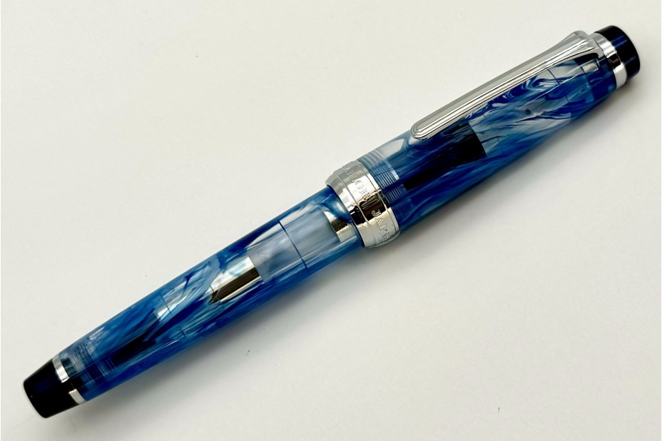 Sailor Bespoke Limited Edition ProGear Slim Veilio Blue Fountain Pen (21K nib)