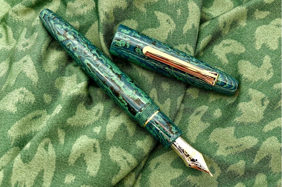 Sailor Limited Edition King of Pens (KOP) Ebonite Ryokkyo Green Echo Naginata Togi Fountain Pen