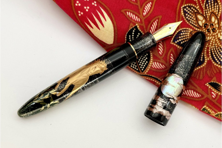 Sailor Limited Edition King of Pens (KOP) Uma to Gekkou (Horse in the Moonlight) Maki-e Fountain Pen
