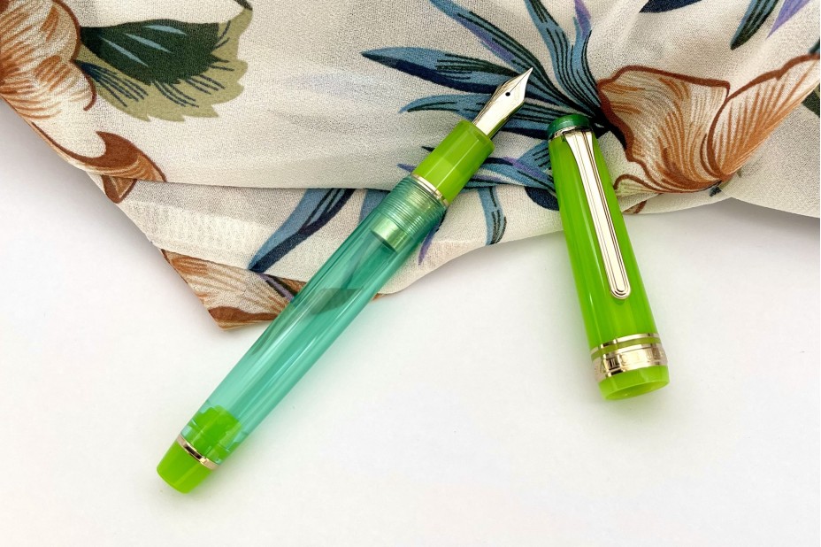 Sailor Limited Edition Pro Gear Slim Manyo 2 Grass Fountain Pen Set