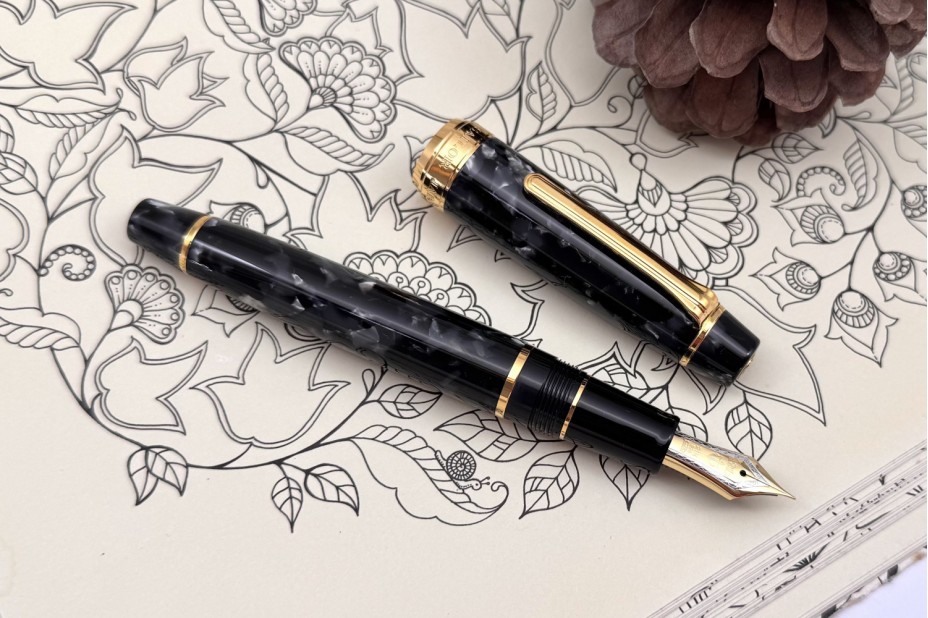 Sailor Professional Gear Grey Mosaic Gold Accents Fountain Pen