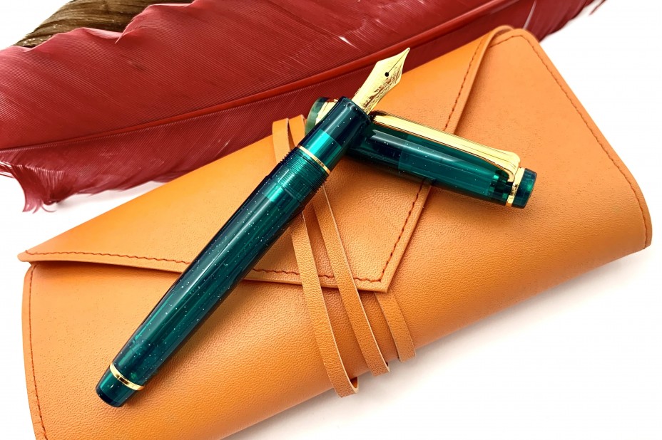 Sailor ProGear Slim Blue Green Nebula Fountain Pen