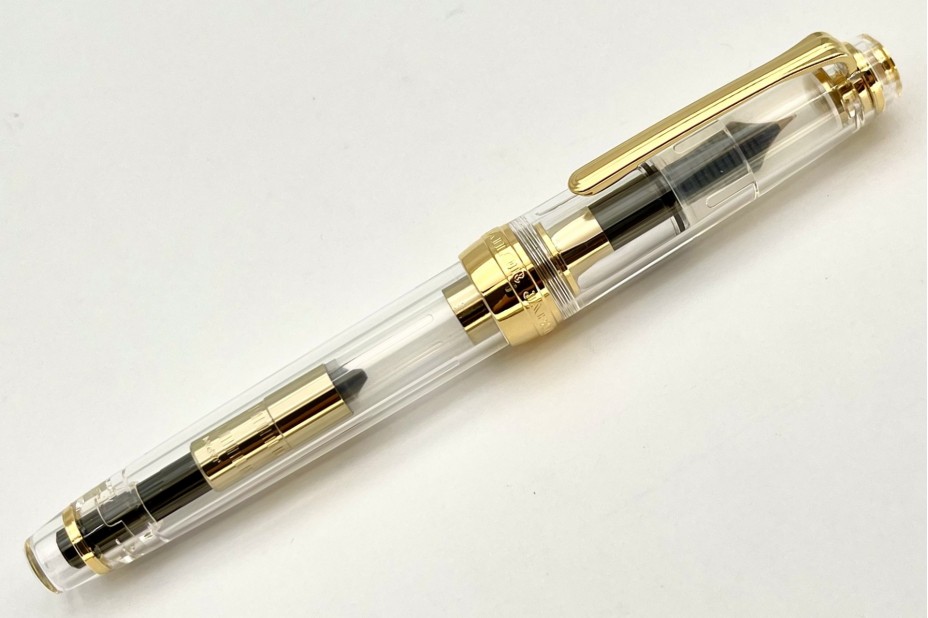 Sailor ProGear Slim Clear Demostrator Gold Trim Fountain Pen