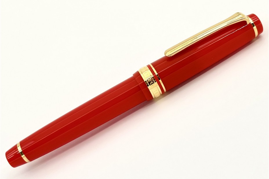 Sailor ProGear Slim Red Gold Trim Fountain Pen