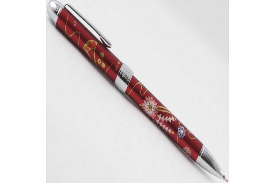 Sailor Yubi Kanzashi (Floral Hairpins) Red 2 Ball Pen + Mechanical Pencil